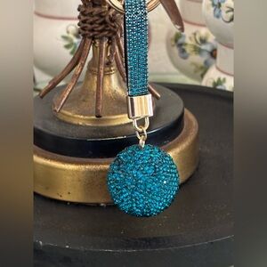 Luxury Blue Shiny Crystal Bag Charm / Keychain